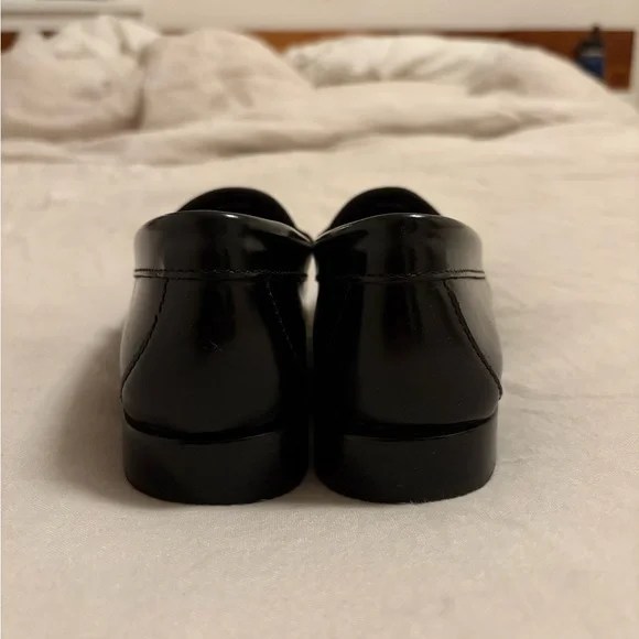 G.H. Bass & Co Black Leather Penny Loafers Flats - Picture 6 of 11